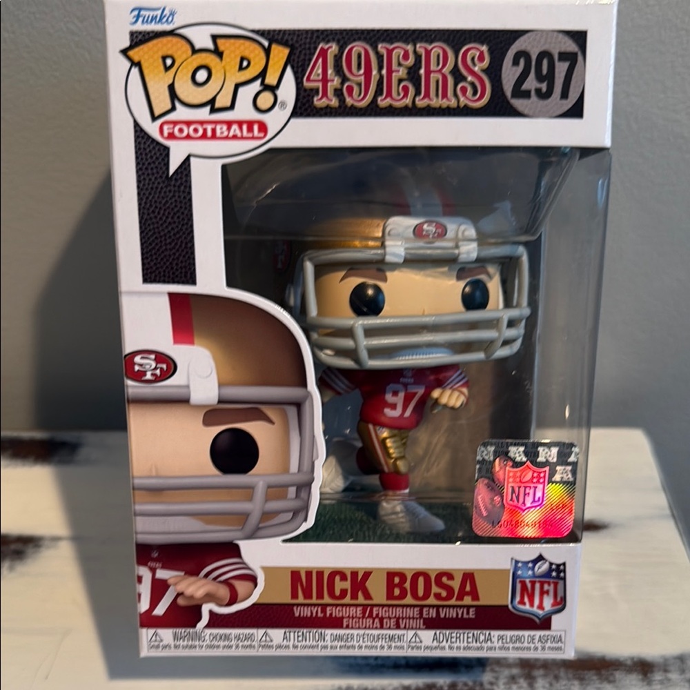 Funko Pop! 49ers Nick Bosa Action Figure - Red, Gold, White